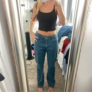 Stylish Blue Straight Leg Women's Jeans